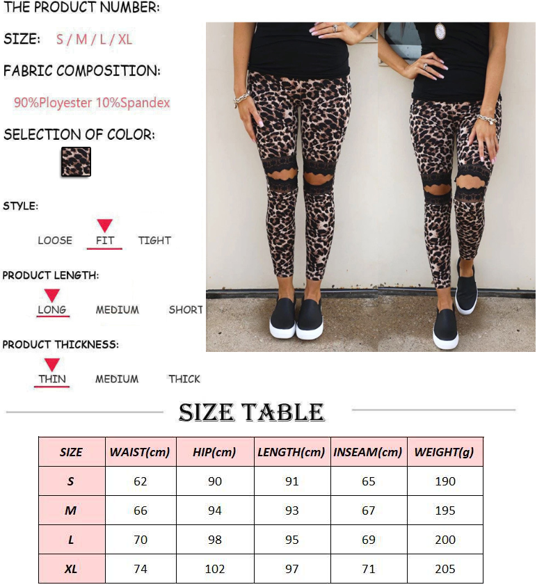 leopard trim leggings