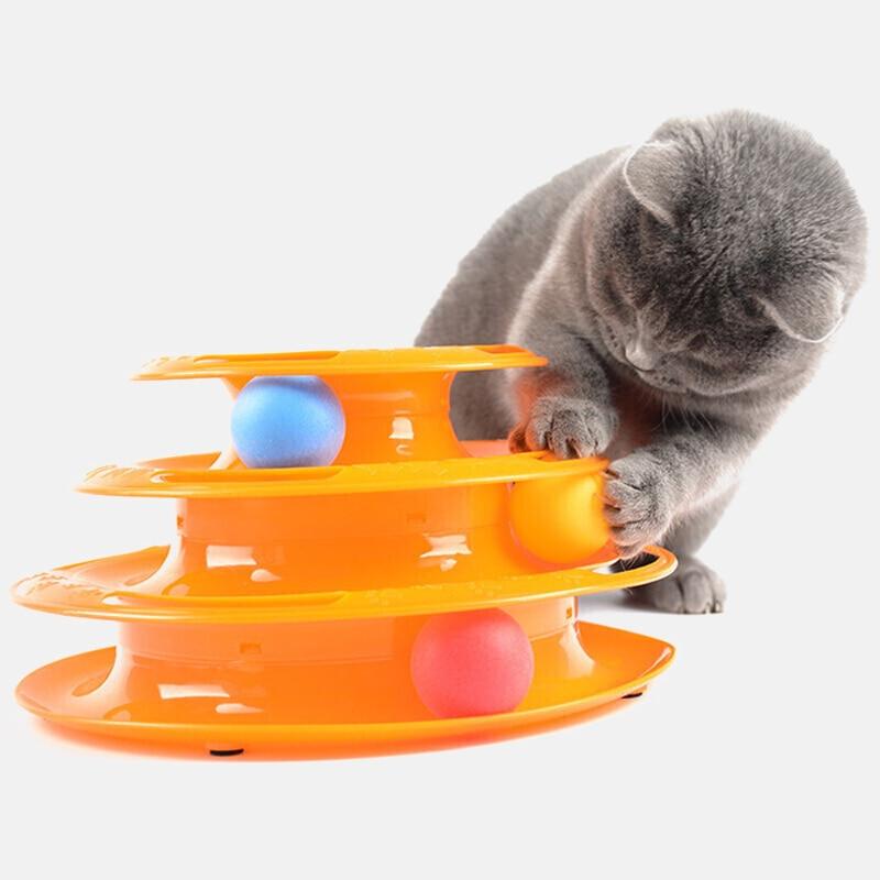 Purrfect Feline Titan's Tower Interactive Cat Ball Toy – Downtown Pet ...