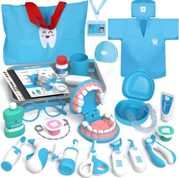 Doctor Dentist Set Toys Easy to Carry Play House Doctor Kit Toys.