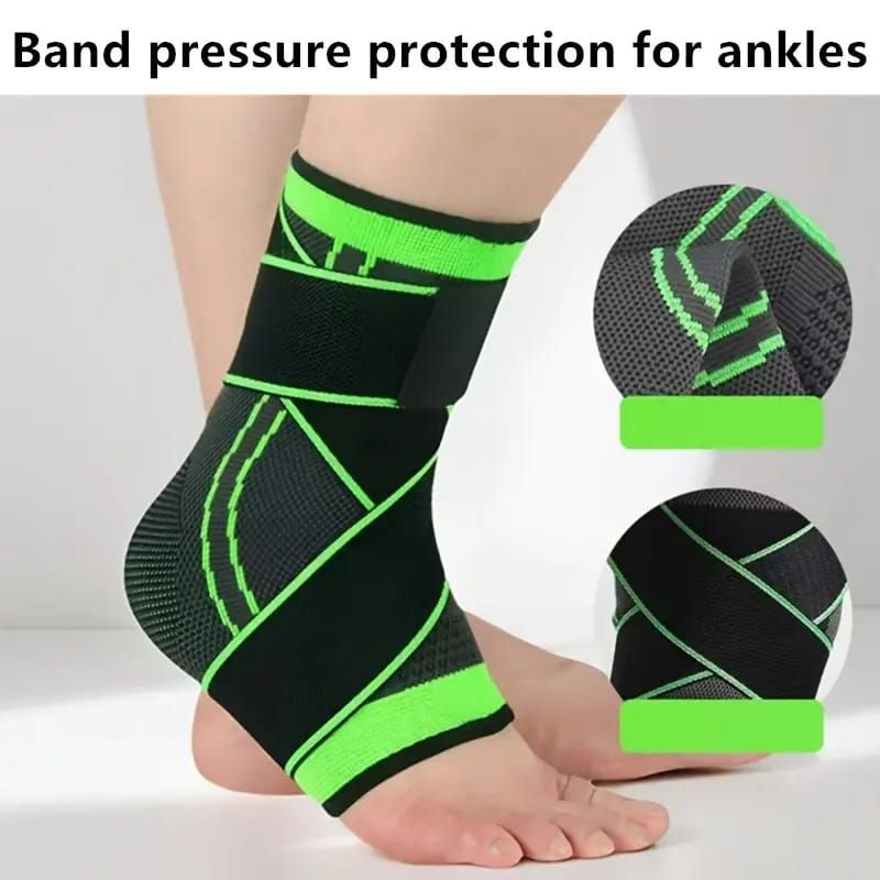 1 Pc Adjustable Compression Ankle Brace Breathable Support For Sports Exercise Fitness Men And Women
