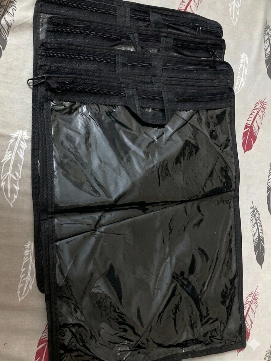 Suit Covers (Pack of 10) 18x14 Size Dustproof Suit Cover With Zip & Handle / Suit Cover for Clothes / Garment Bags for Clothes / Dress Cover with Front Transparent
