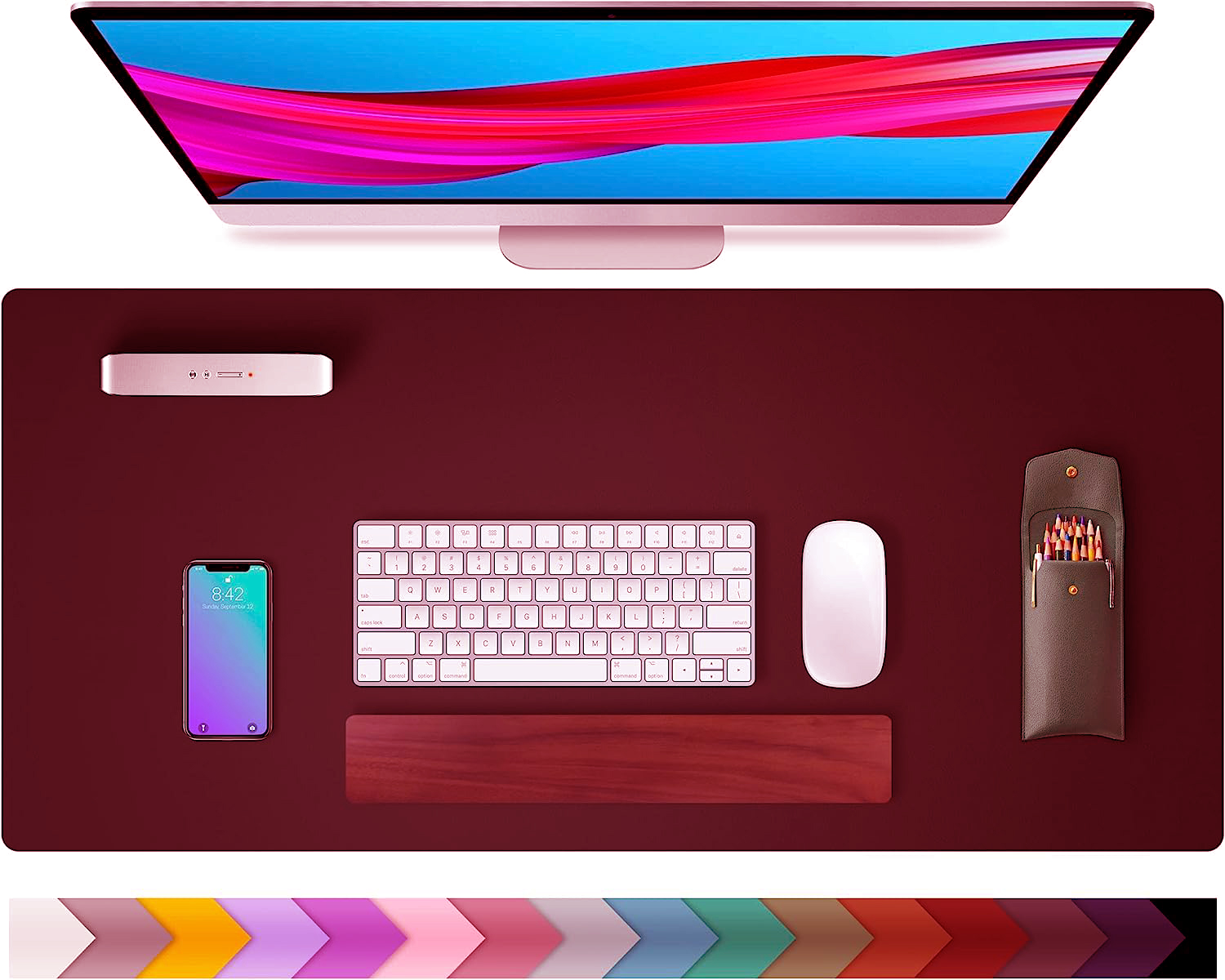 SIXZO PU Leather Desk Pad Leather Sheet, Laptop Mousepad, Keyboard Gaming Mouse Pad Mouse, Office Table Mat, Water Proof Laptop Desk Matt single Sided Luxury Sheet