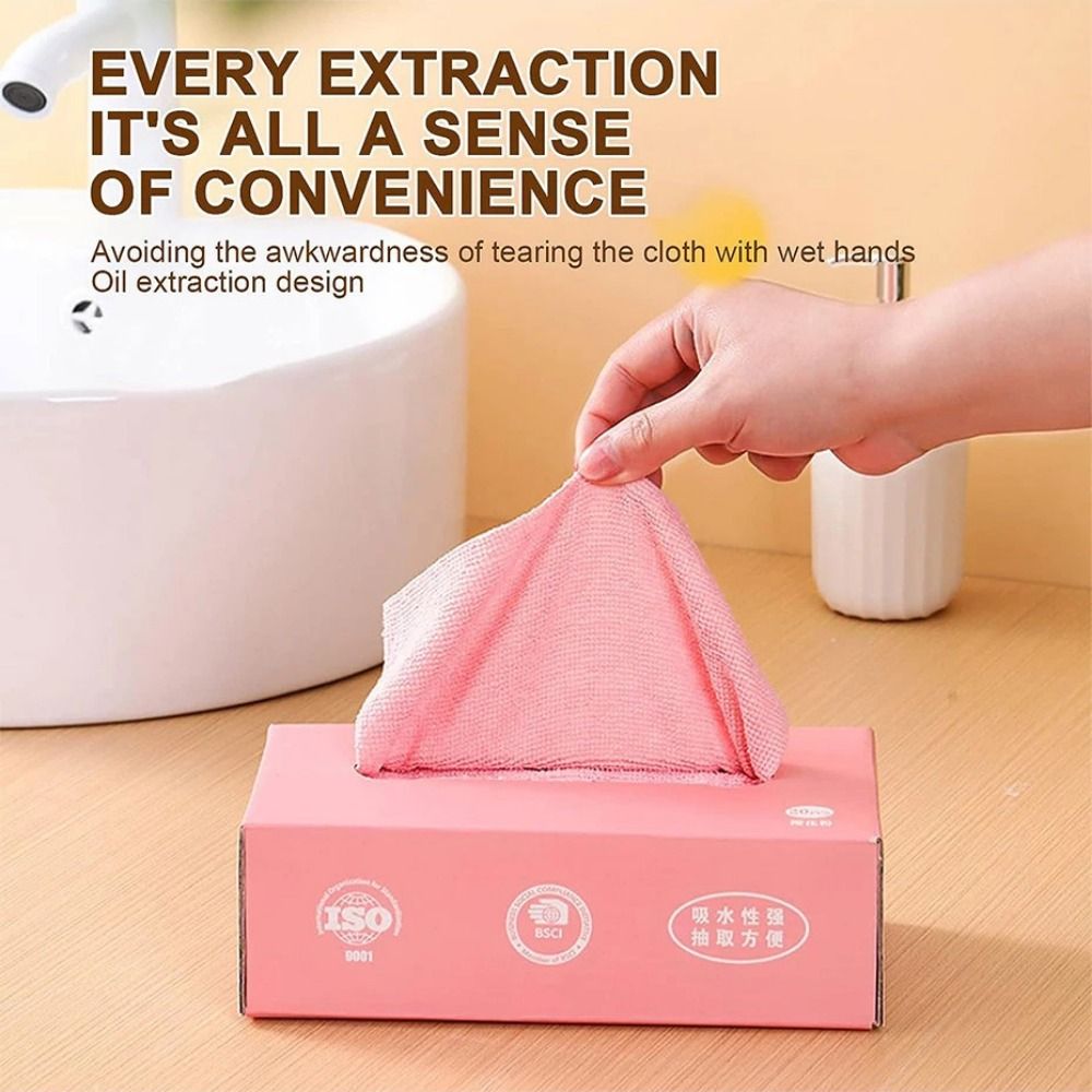 20Pcs-Box Colorful Home Cleaning Kitchen Dish Cloth Napkins Tableware Absorbent Microfiber Towel Non-Stick Oil Dish Rags Dishcloth Kitchen Home