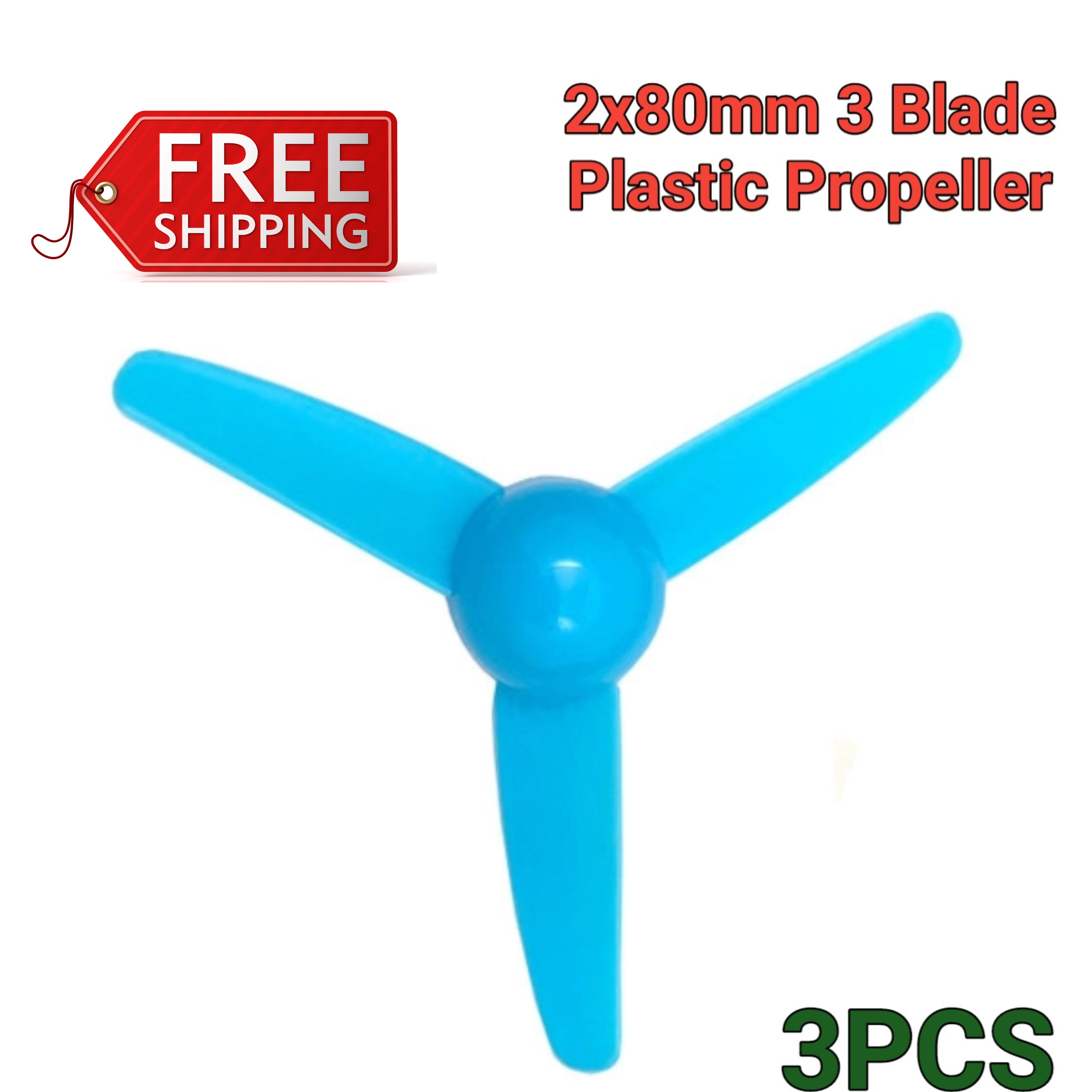 2/3PCS 3/4/7-Blade Plastic Propellers for Mini Fan & DIY Projects