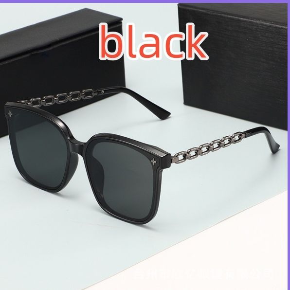 Korean Fashion UV Resistant Large Frame Gold Metal Sunglasses for Women Advanced Accessories Ins