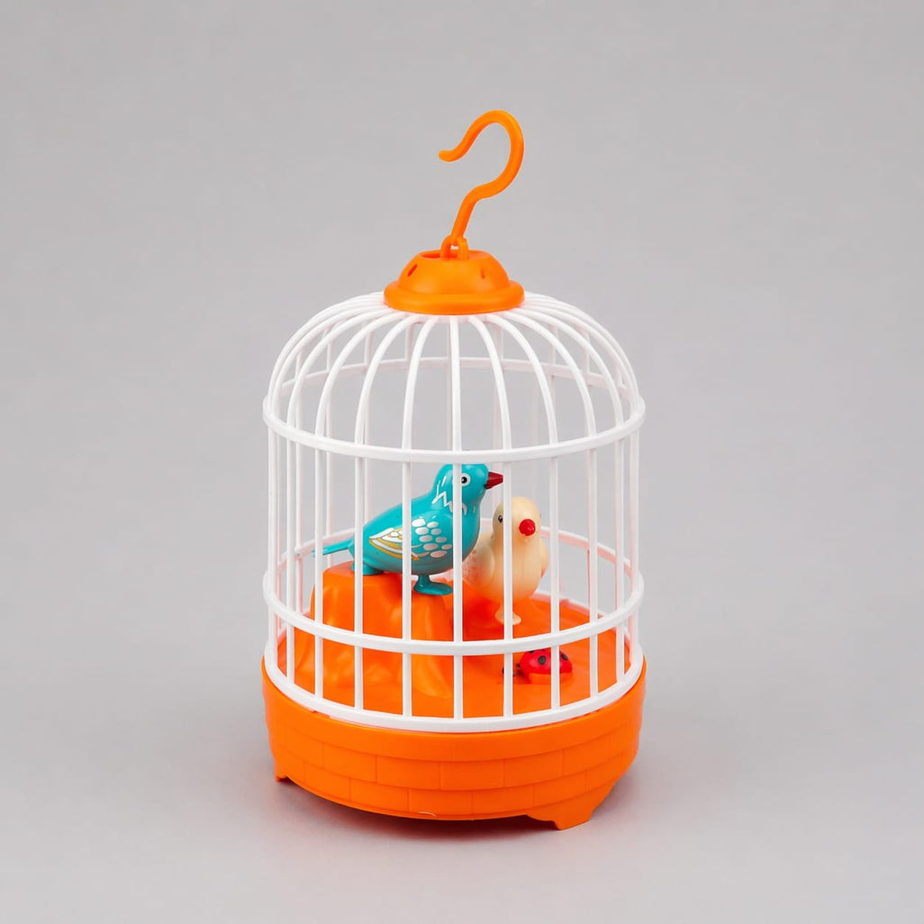 Interactive Singing Birds Cage with Voice Control Light & Sounds, Educational Electronic Pet Toy for Kids, New - Multicolor