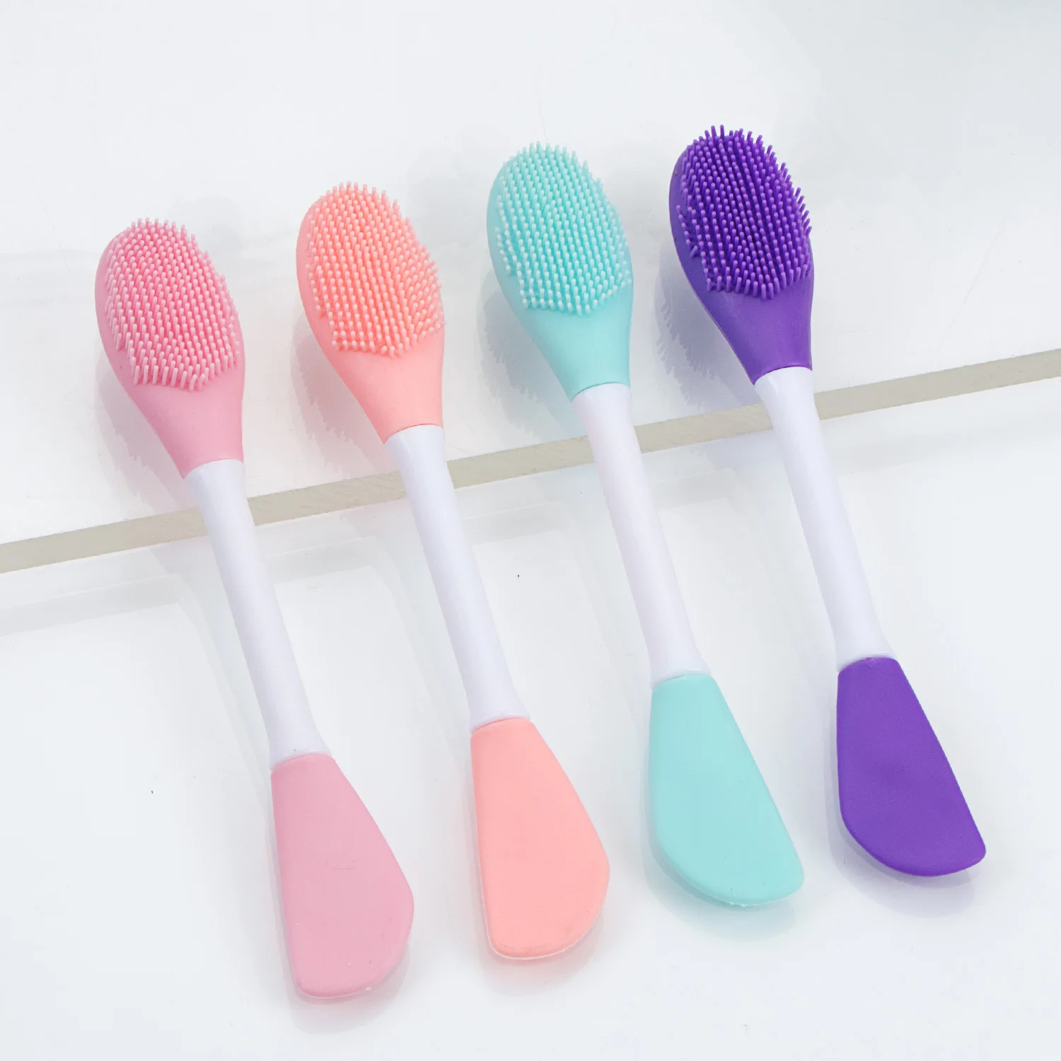 1pc Facial Mask Brush Silicone Facial Mask DIY Brush Original Soft Fashion Beauty Women's Skin Care Home Makeup Tools Nose Brush