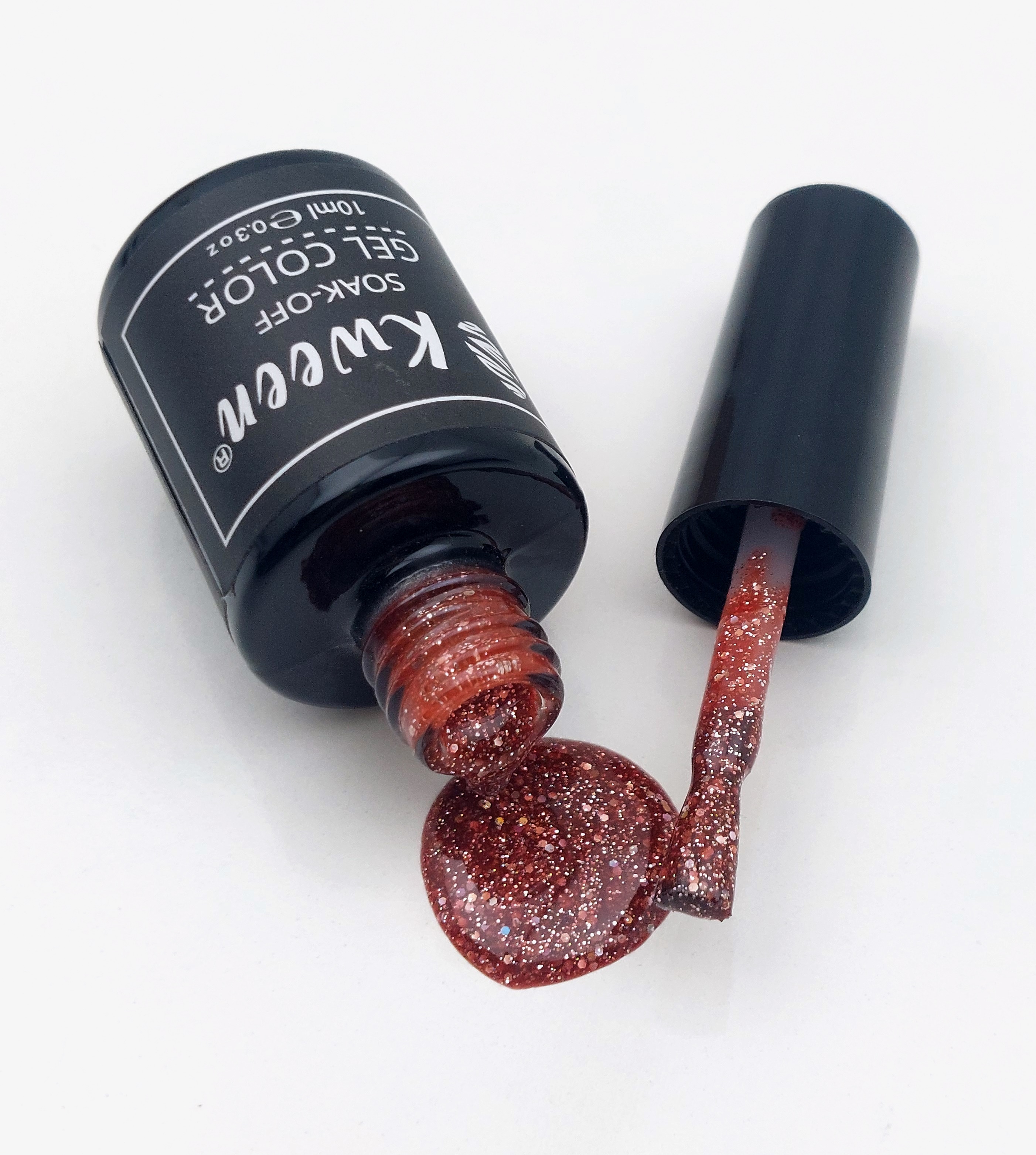 KWEEN Brown Shinny glitter Gel Polish Uv Glitter Gel Nail Color Soak Off For Nail art
