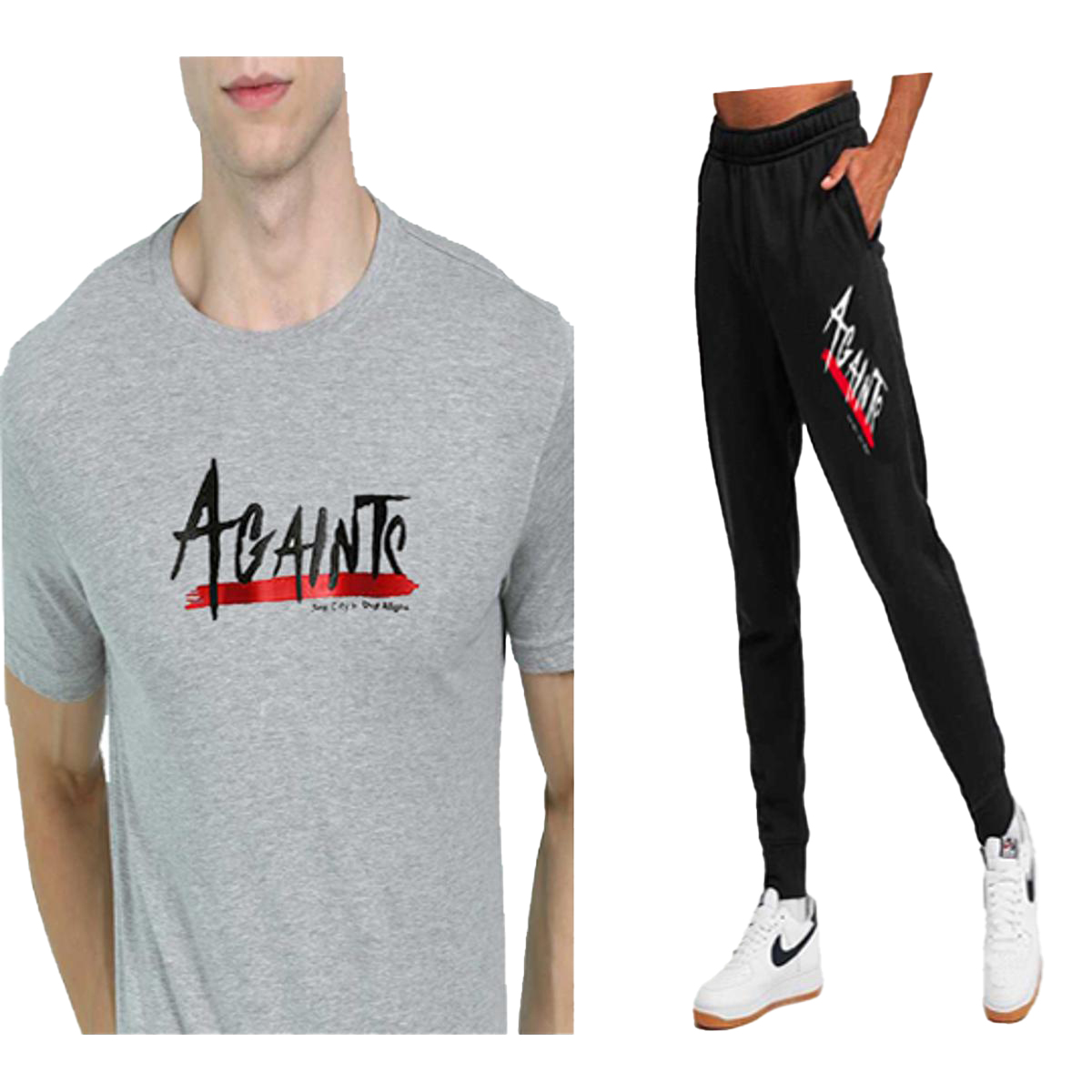 Summer Track Suit Grey Crew Neck Short Sleeve And Grey Trouser For Men's
