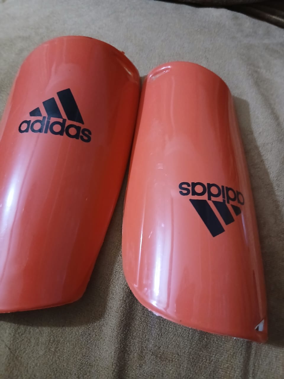 Adidas Premium Shin Guards for Football & Soccer | Lightweight Glossy Protective Pads | Yellow, Blue & Orange – Unisex Sports Gear