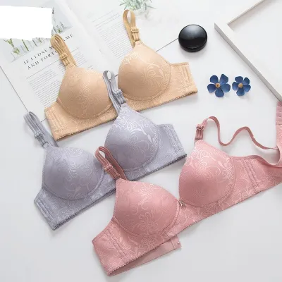 Non Wired Brazier for Women Plain Foam Padded Lifting Bras for Girls with  Adjustable Straps and Back Closure for B and C Cups