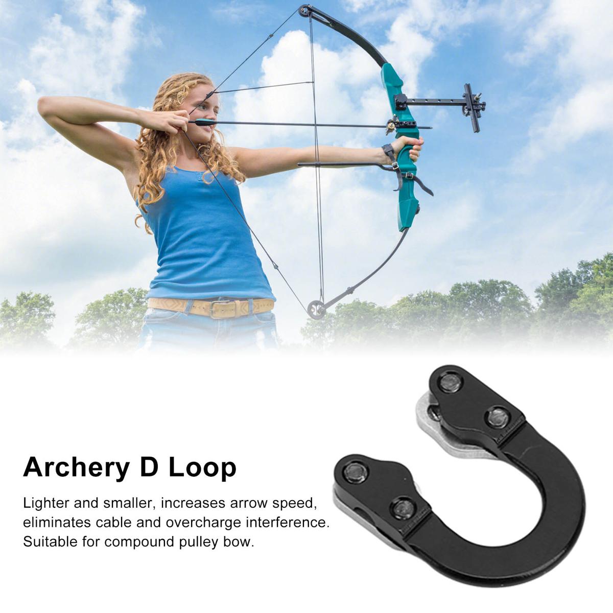 Archery Metal D Loop Release Bow Ring String Arrow U Nock Compound Bow