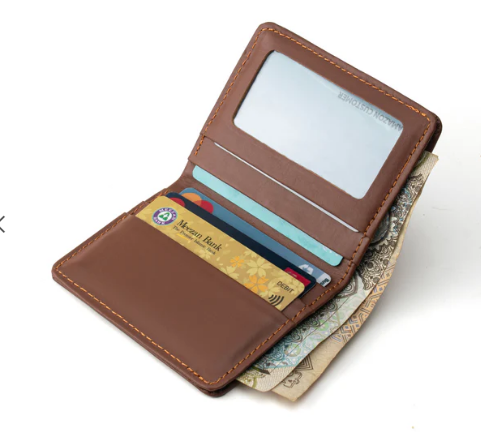 MODVESTE Handmade camel brown Mini Leather Wallet For Men High Quality Leather Wallets