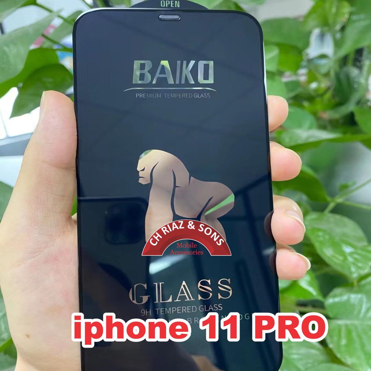 APPLE IPHONE 11 PRO BAIKO ANTI DUST GORILLA TEMPERED GLASS SCREEN