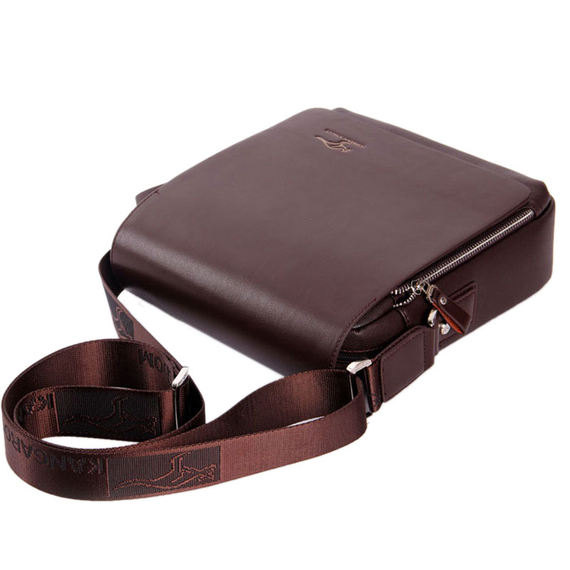 Men's Business Casual Bag Leather Messenger Bag Waterproof Cross Body Shoulder Bag
