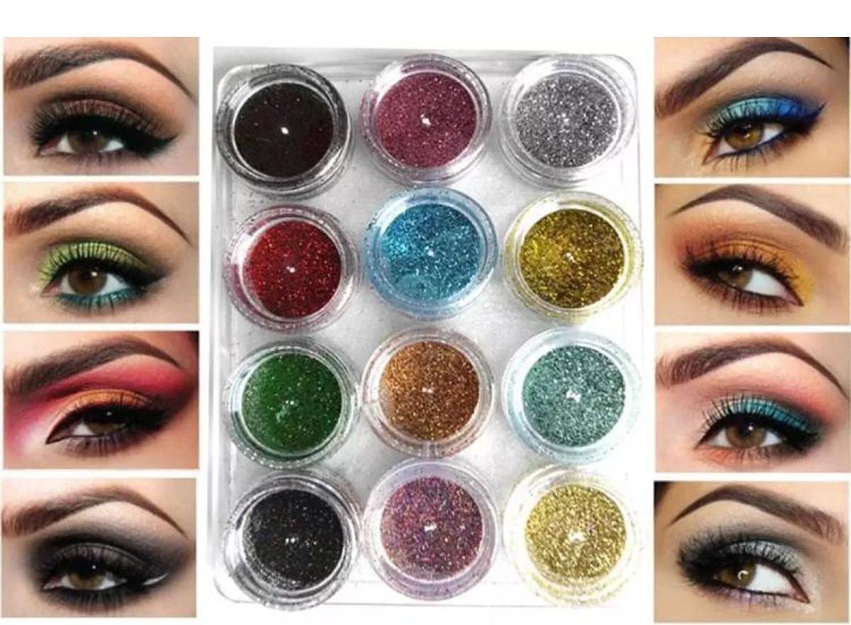 Pack Of 12 - Creamy Waterproof Glitter eyeshades - Multicolor