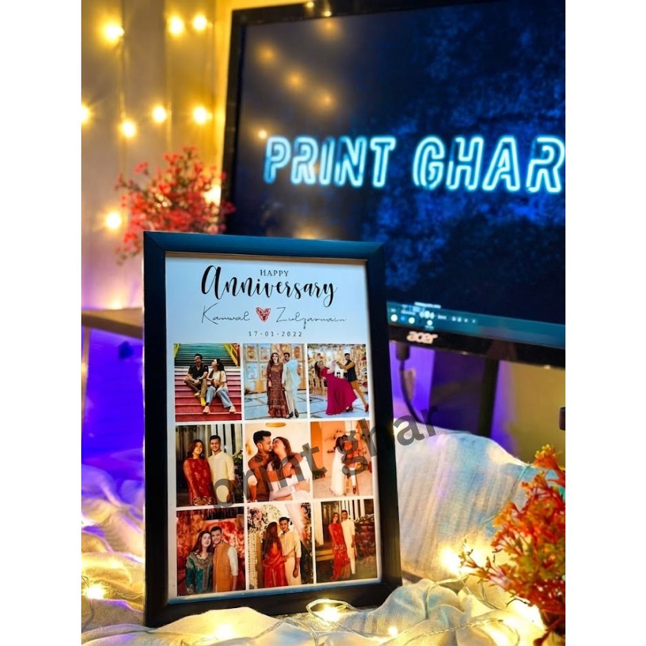 "Elegant Anniversary & Birthday Memory Frame – Custom Keepsake Gift"