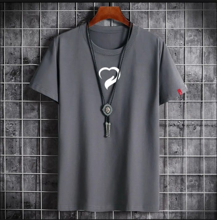 T Shirt For Men And Boys Trendy Summer Cotton New Tag Broken Heart Logo Printed Tee Shirt Cotton Jersey Fabric Round -Neck Half Sleeves Shirt