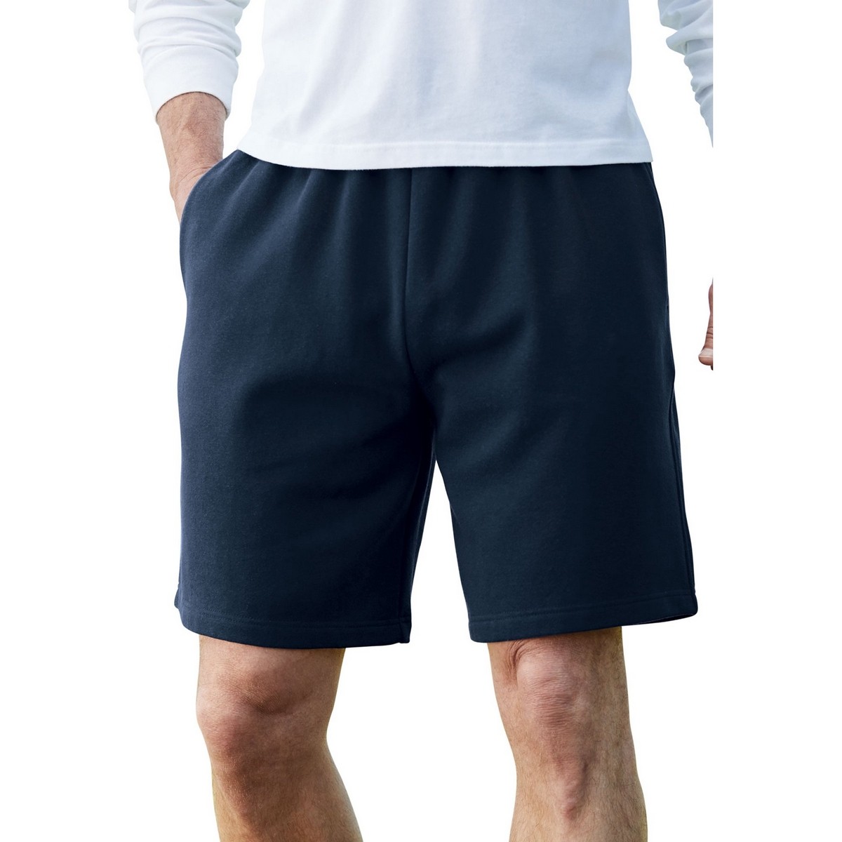 Navy Blue Comfort Fleece Shorts For Men