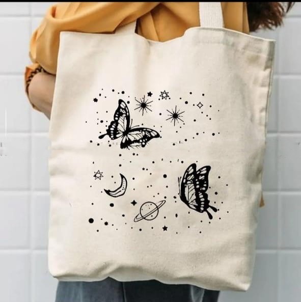 Trendy Free bear Tag Printed Tote Bag For Girls & Women