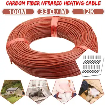 100m Heating Wire Infrared Cable System Heater Carbon Fiber