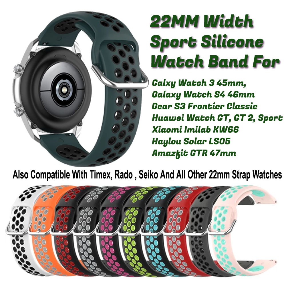 22mm Width Universal Sport Silicone 
