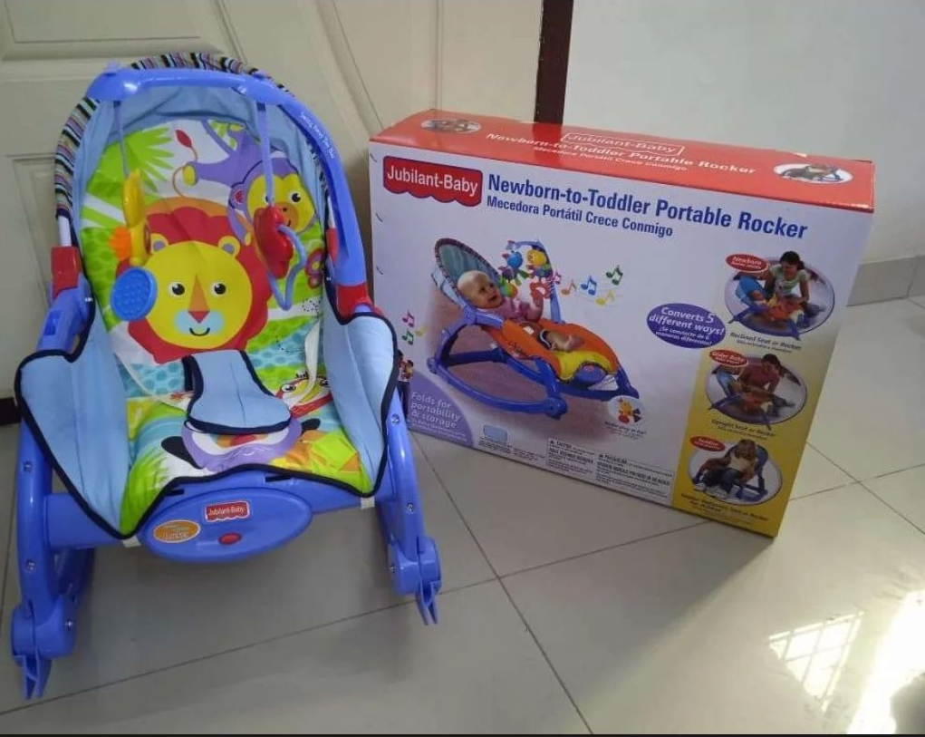 Jubilant Baby Portable Rocker ubilant Baby 3-in-1 Portable Rocker & Bouncer with Music, Hanging Toys ...