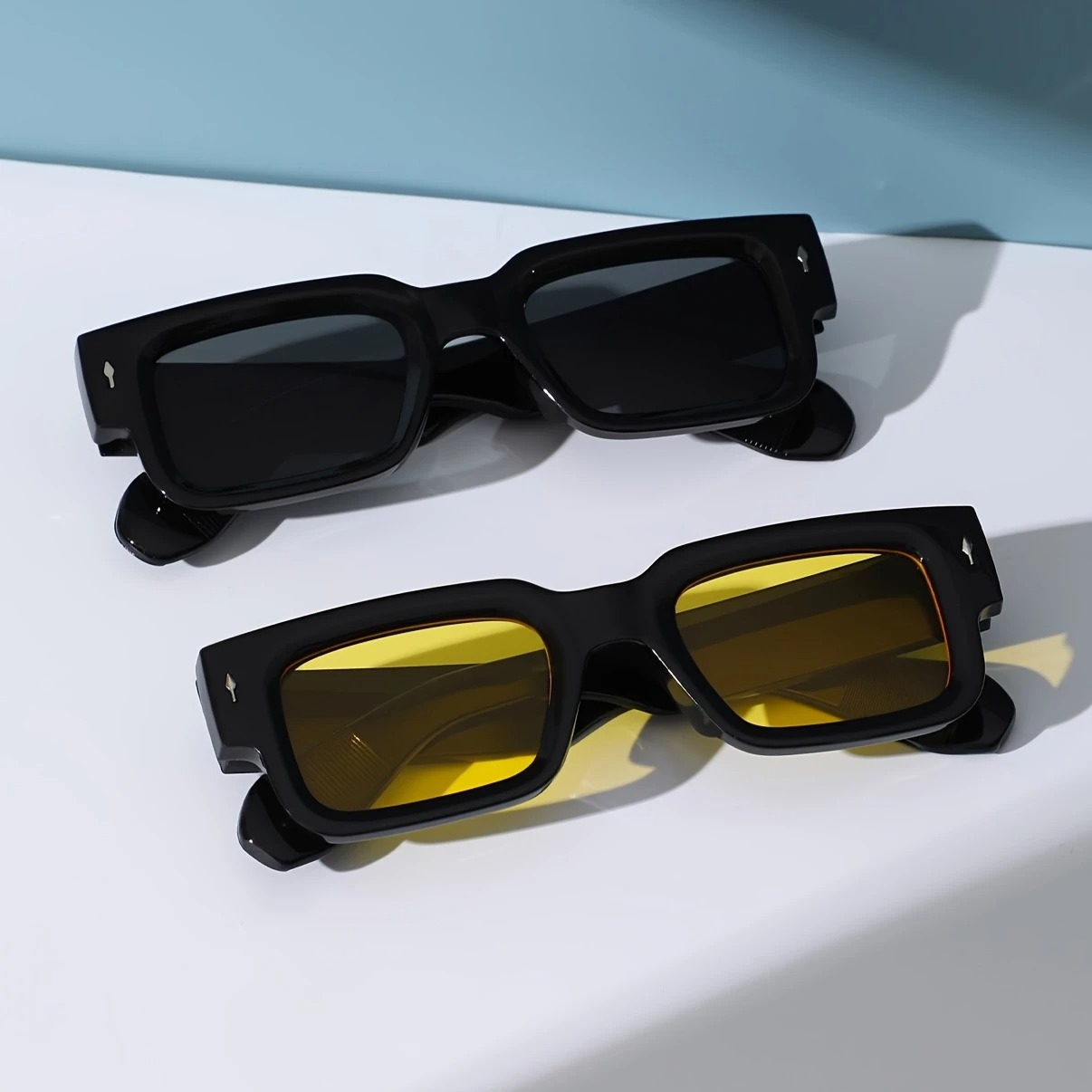 Men Square Casual Versatile Stylish Retro Shaped Glasses for Party and Office Attire