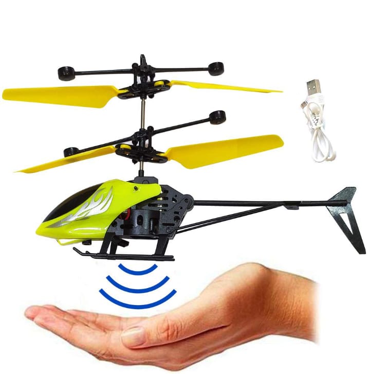 Hand Induction Control Flying Helicopter Toy with Infrared Sensor, USB Charger and Flashing Light for Kids