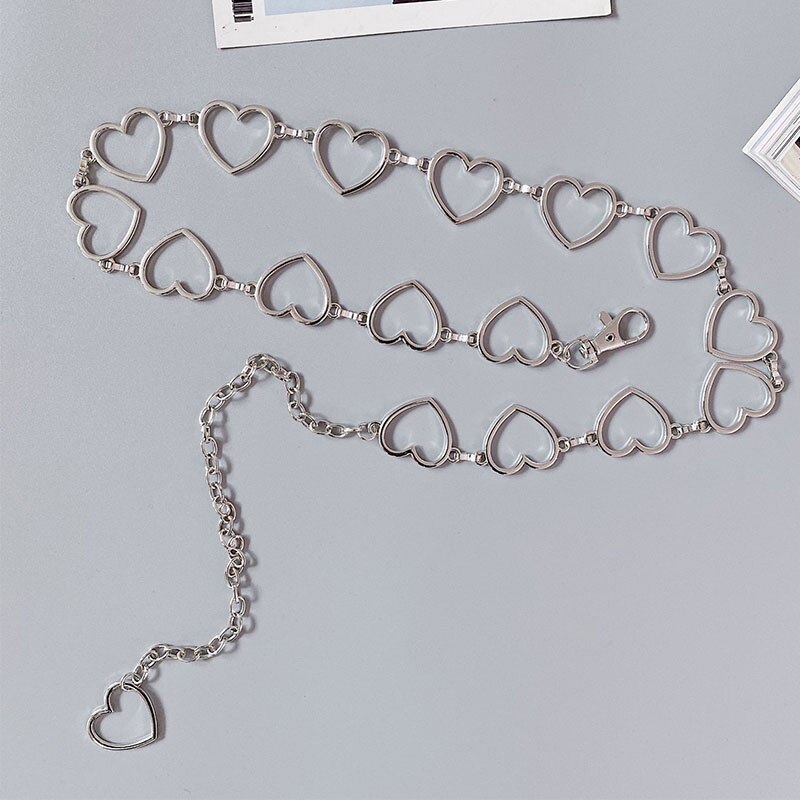 Fashion Heart Shaped Metal Waist Chain 