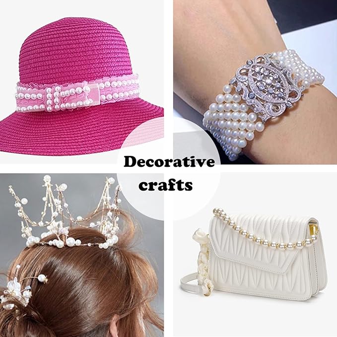 **Glossy White Pearl Beads 50 100 pcs – Elegant & Versatile for Jewelry & Crafts** by Jaweriyaz Jewelry