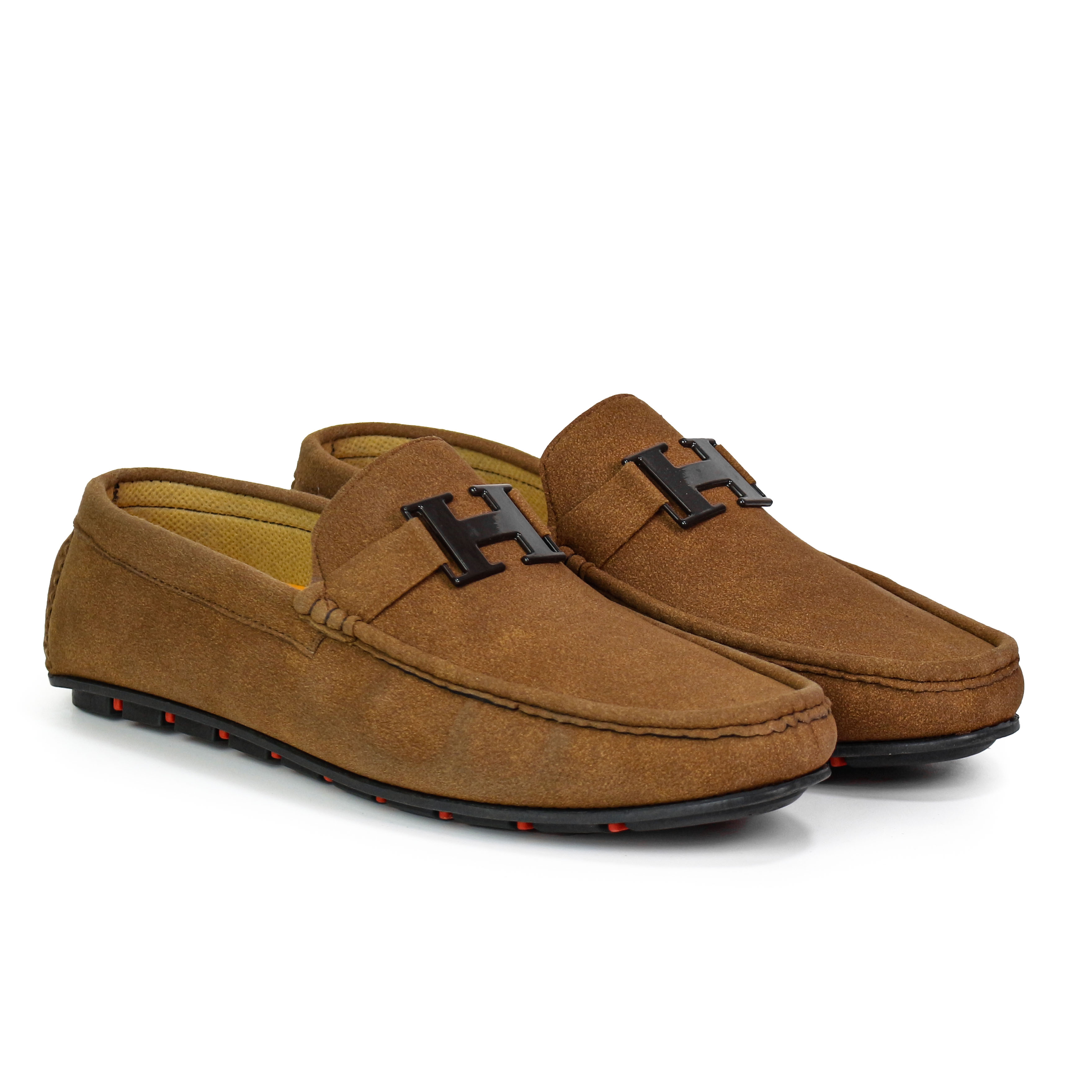 NBH Loafer Shoes For Men - Non Slip Rubber-Sole Formal Shoes For Men - Office Shoes For Boys - Shoes In Suede Leather For Kamez Shalwar