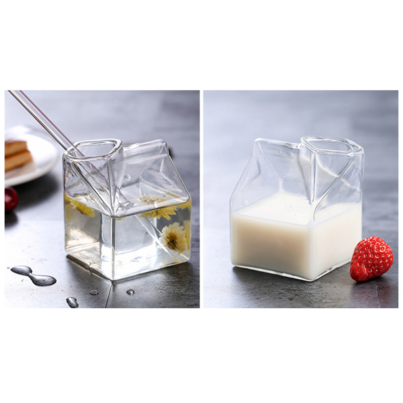 Cocktail Glasses Martini Glasses Creative Milk Box Shape Glasses For Cocktail