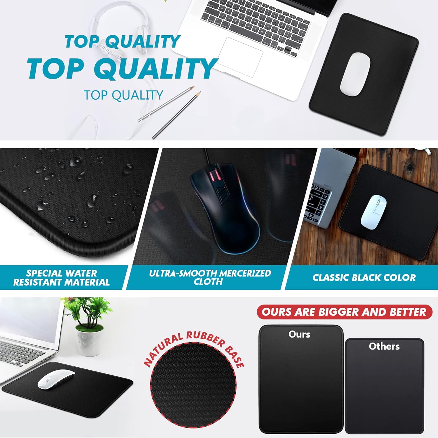 Gaming Wireless Mouse RGB With High Quality Mouse Pad - 7 Light Breathing RGB Mouse With All Sides Stitched Mousepad - USB Wired Gaming Mouse For PC & Laptop