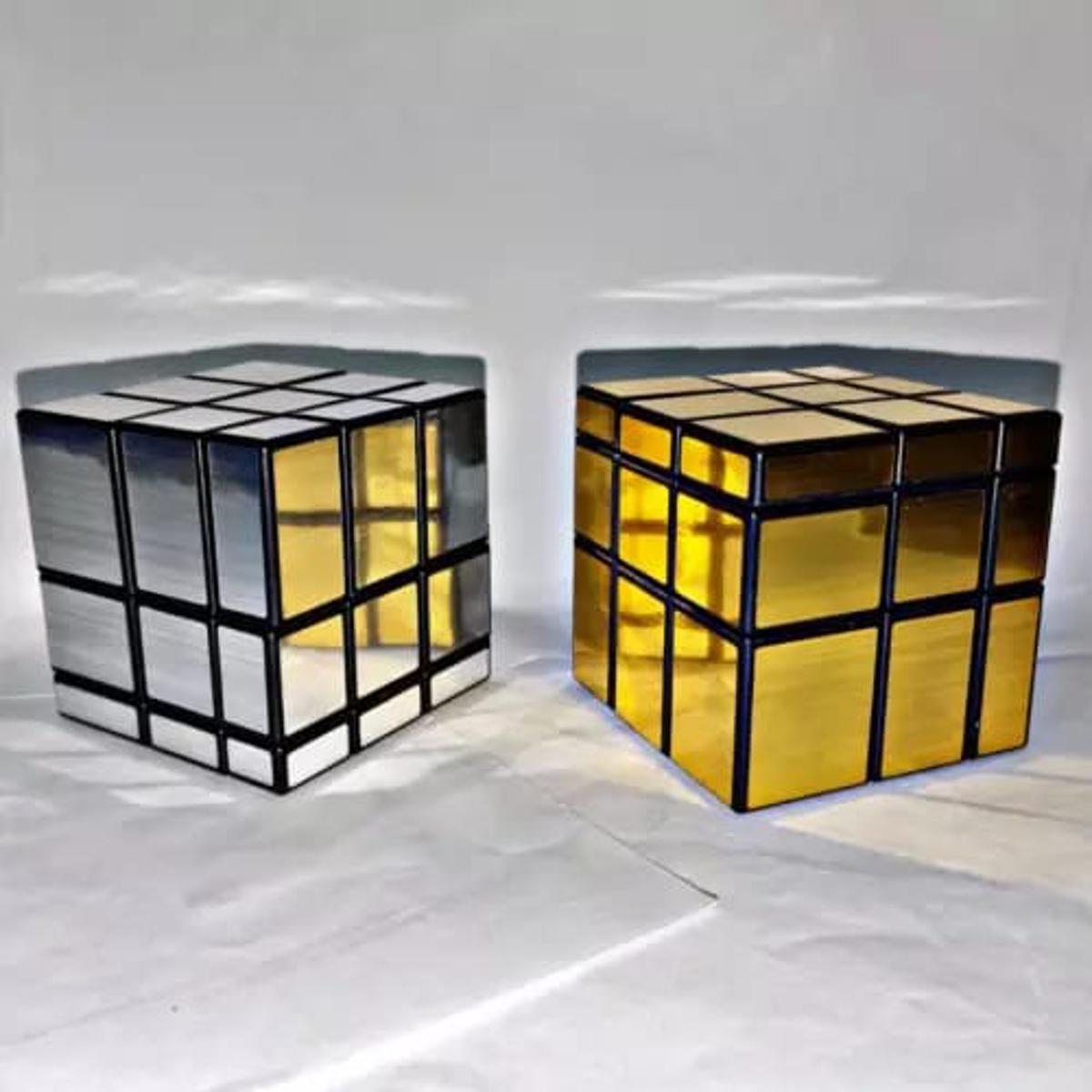 Mirror Cube 3x3x3 Speed Cube 3x3 Mirror Blocks Cube Different Shapes Silver/Golden Cube 57mm