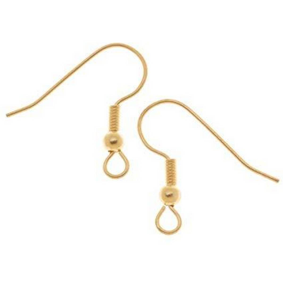 50 Pairs Golden Earring Hooks Base For Jewellery Making