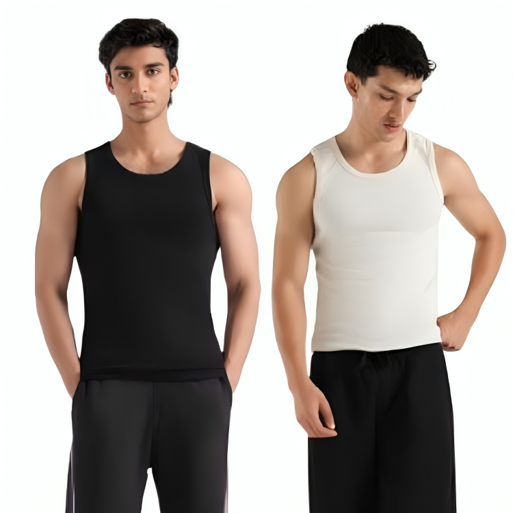 Simple Tank Top for Men | 100% Cotton Sleeveless Undershirt for Men | Tank Tops |  Soft & Breathable Innerwear | Summer Vest for Men | Tanktop for Men | Gym & Workout Wear | Tanktops | Lightweight Cotton Sando | Classic White Inner Vest | Daily Wear Tankt