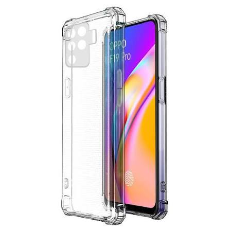 Oppo F19 Pro Anti-Shock Four Corner Bumper Open Camera Protection 1.3mm Air Bag Soft Transparent Jelly-Clear