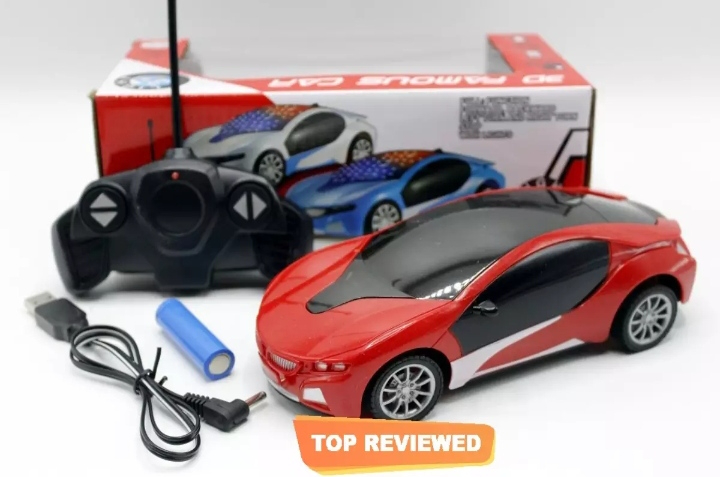 RC Spray Drift Car with Smoke Effect & LED Lights | USB Rechargeable Remote Control Toy Car