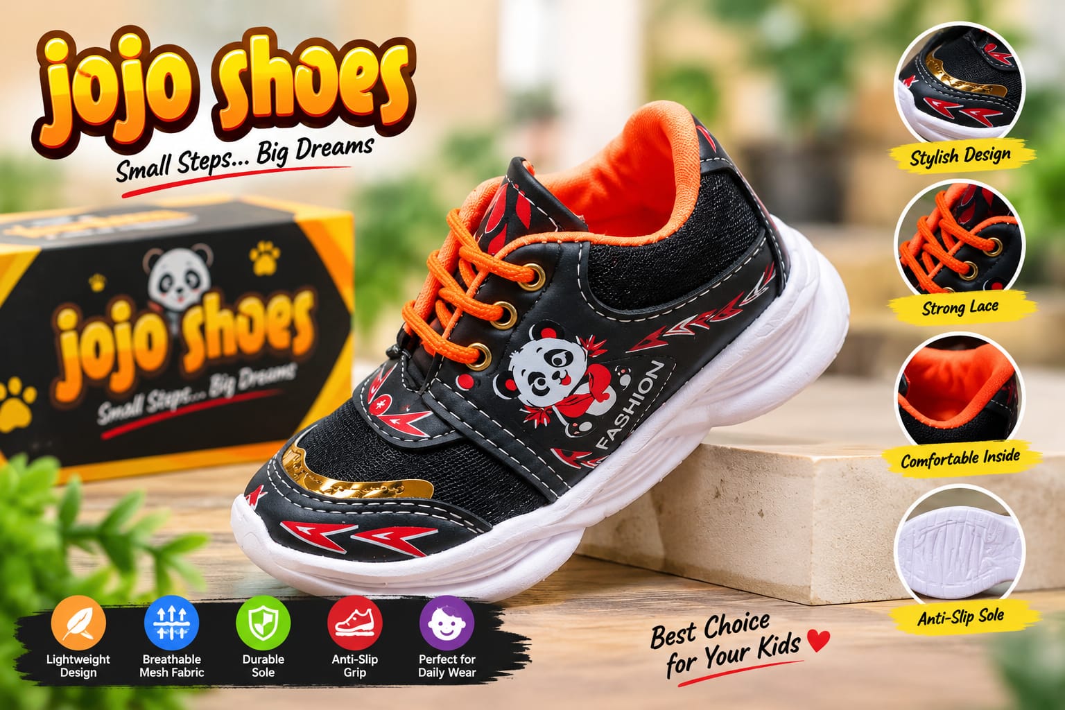 Kids Fashion Sneakers – Stylish Casual Sports Shoes Children's Sneaker Sport Shoes Summer Lightweight Size 21-28 JOJO Shoes