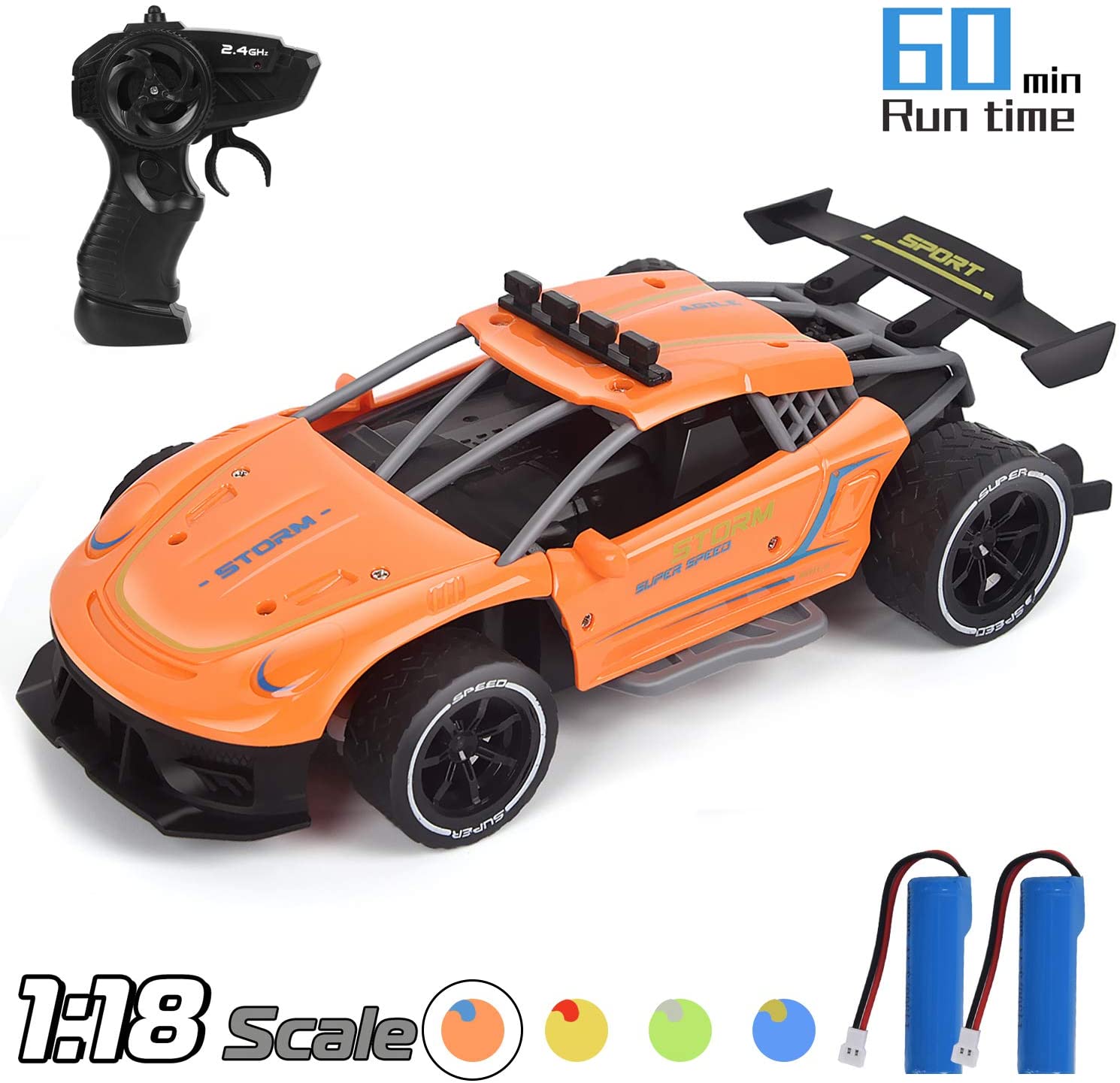 Drift RC Cars 1/18 Scale Remote Control High Speed Racing