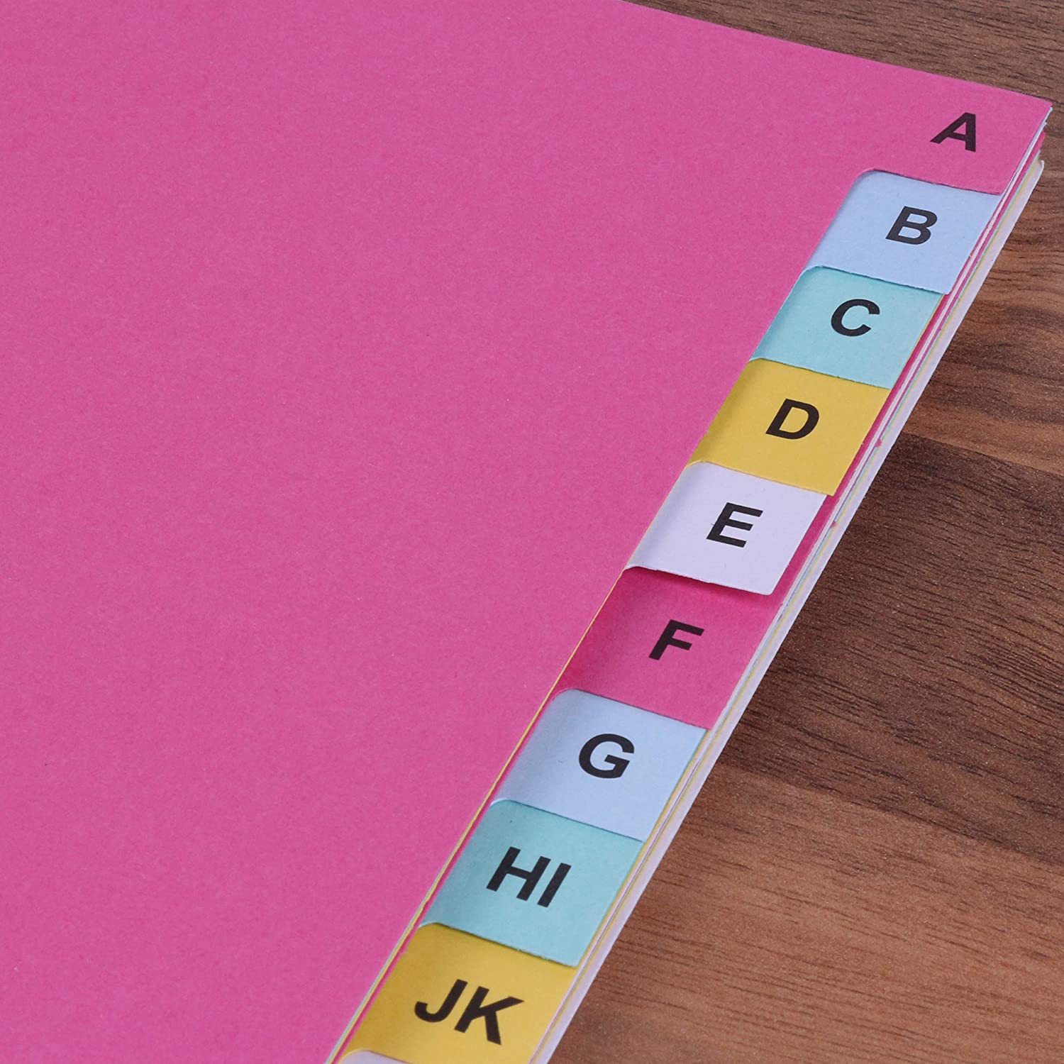 Office file Separators ABC 20 Plastic Dividers 6 different colors Size ...