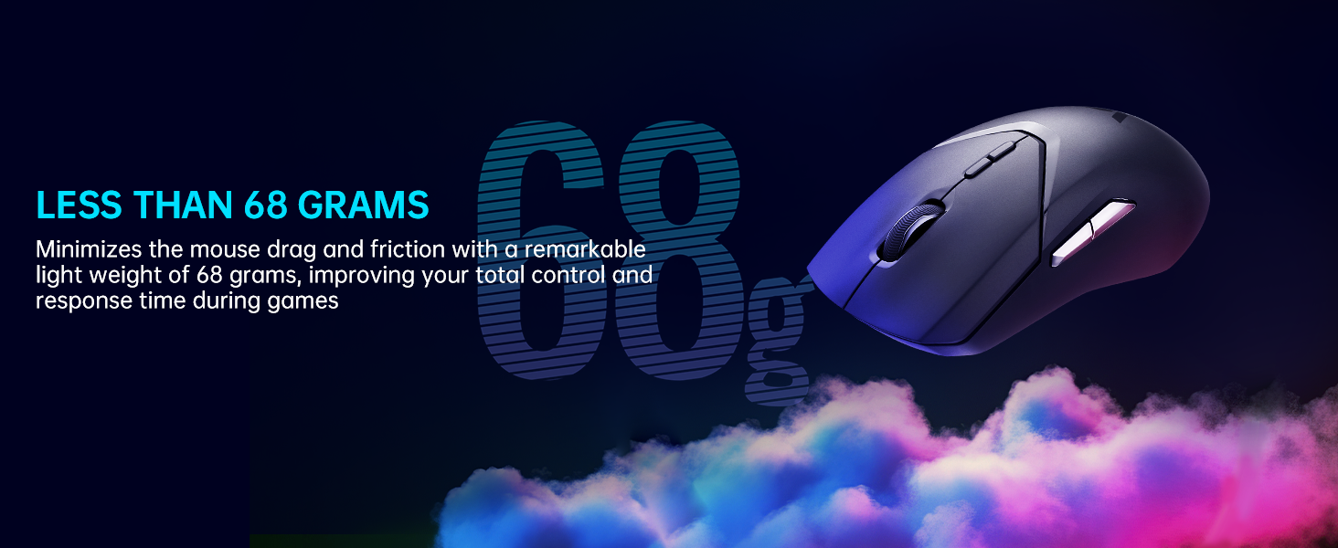 RAPOO VT9PRO 4K Wireless Gaming Mouse Black Purple 8KHz Wired Polling Rate 26000 DPI 1ms Response Time, Lightweight, 10 Programmable Buttons 15 040d942a63c7a56e000d84bd705d19fd
