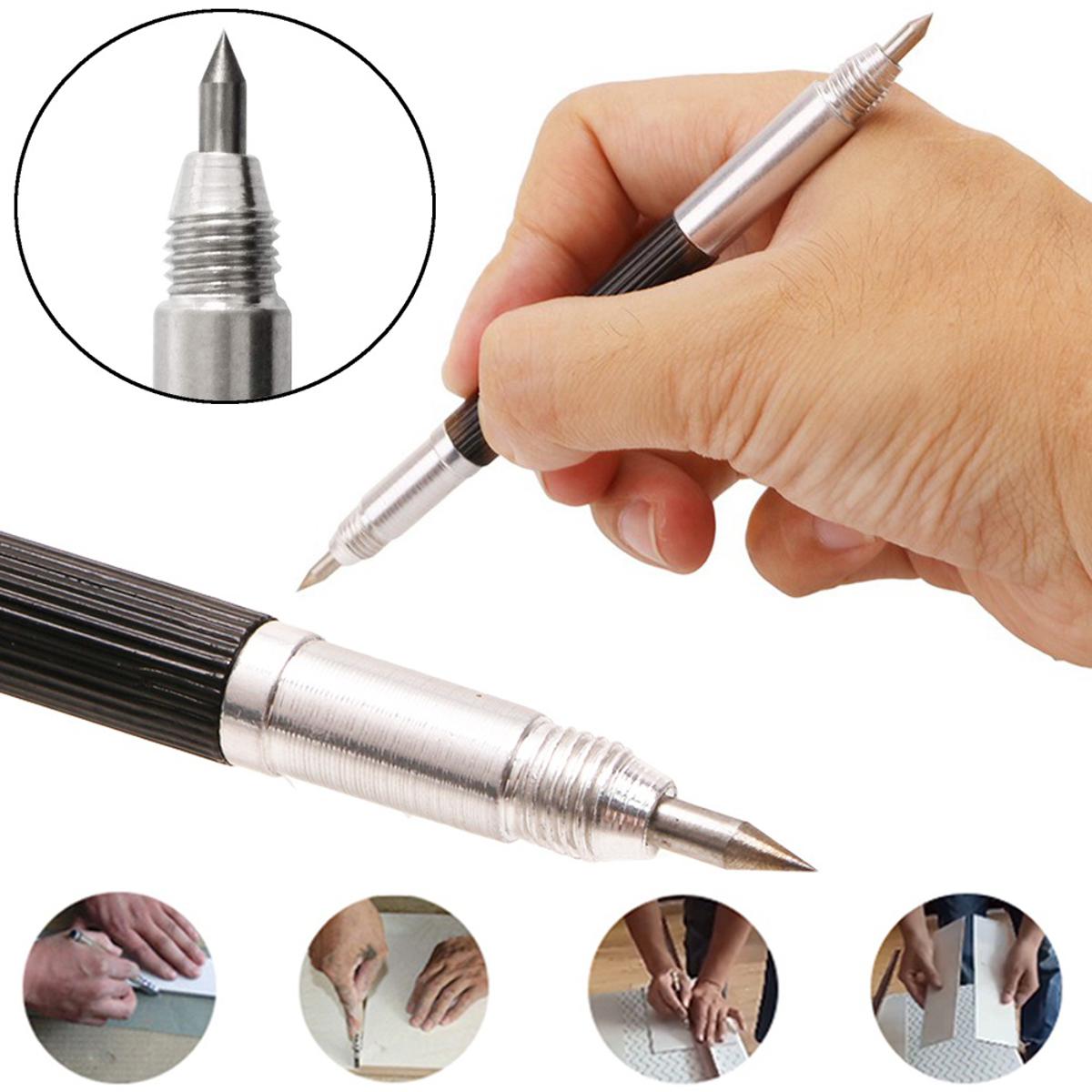 DIY Ceramics Engraving Tool Durable Anti Slip Handle Lettering Alloy Tip  Double End Etching Pen Scriber Marking Engraving Tools