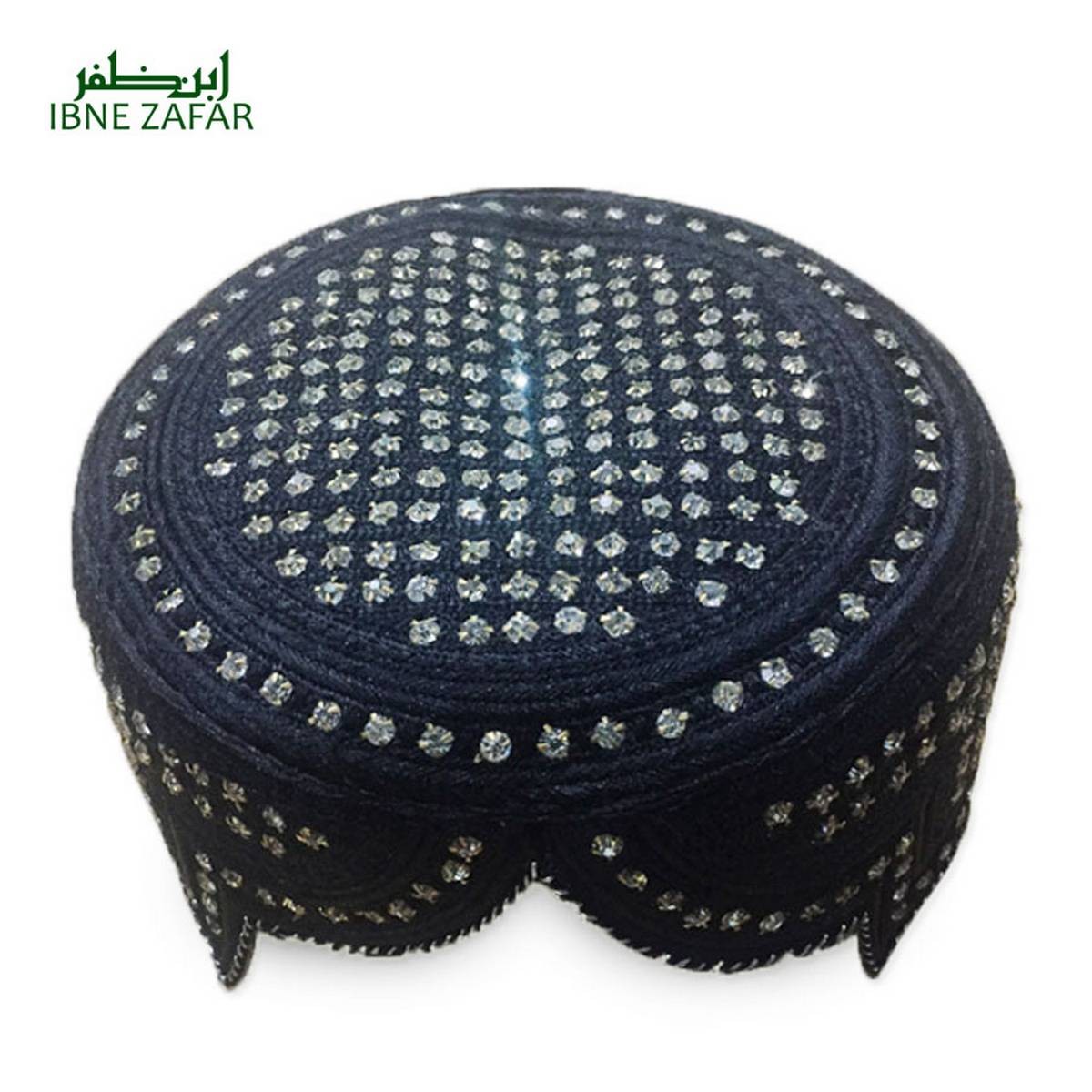 Black Handmade Nagina Sindhi Cap | Topi 