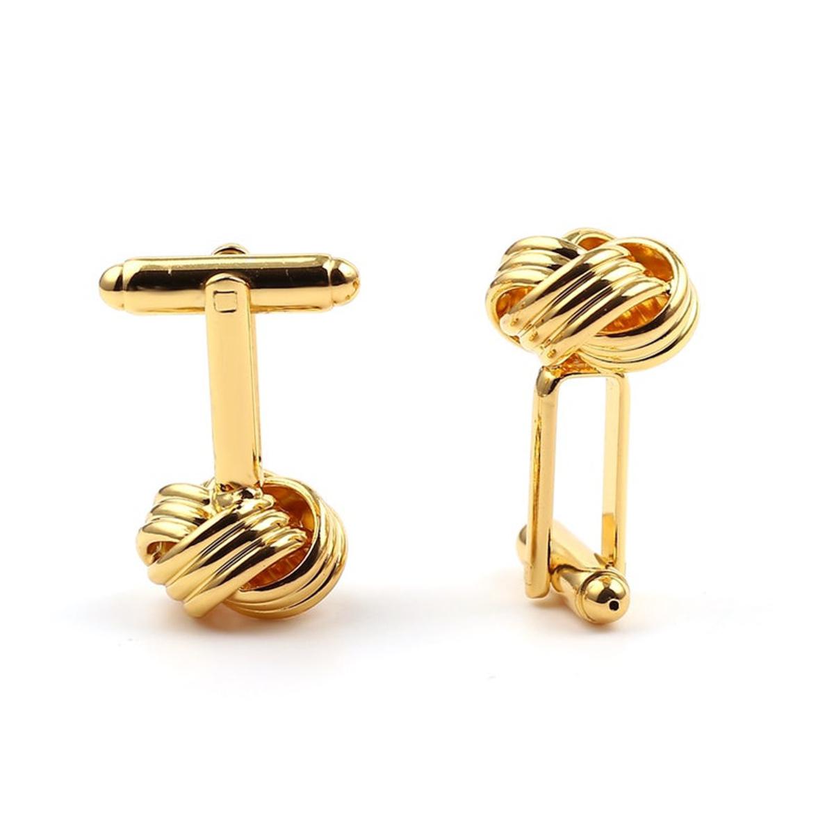 Premium Knot Cufflinks for Men | Distinctive Interwoven Knot Design | Luxury Shirt Cuff Links | Formal Suit & Blazer Accessories | Wedding, Groom & Office Wear