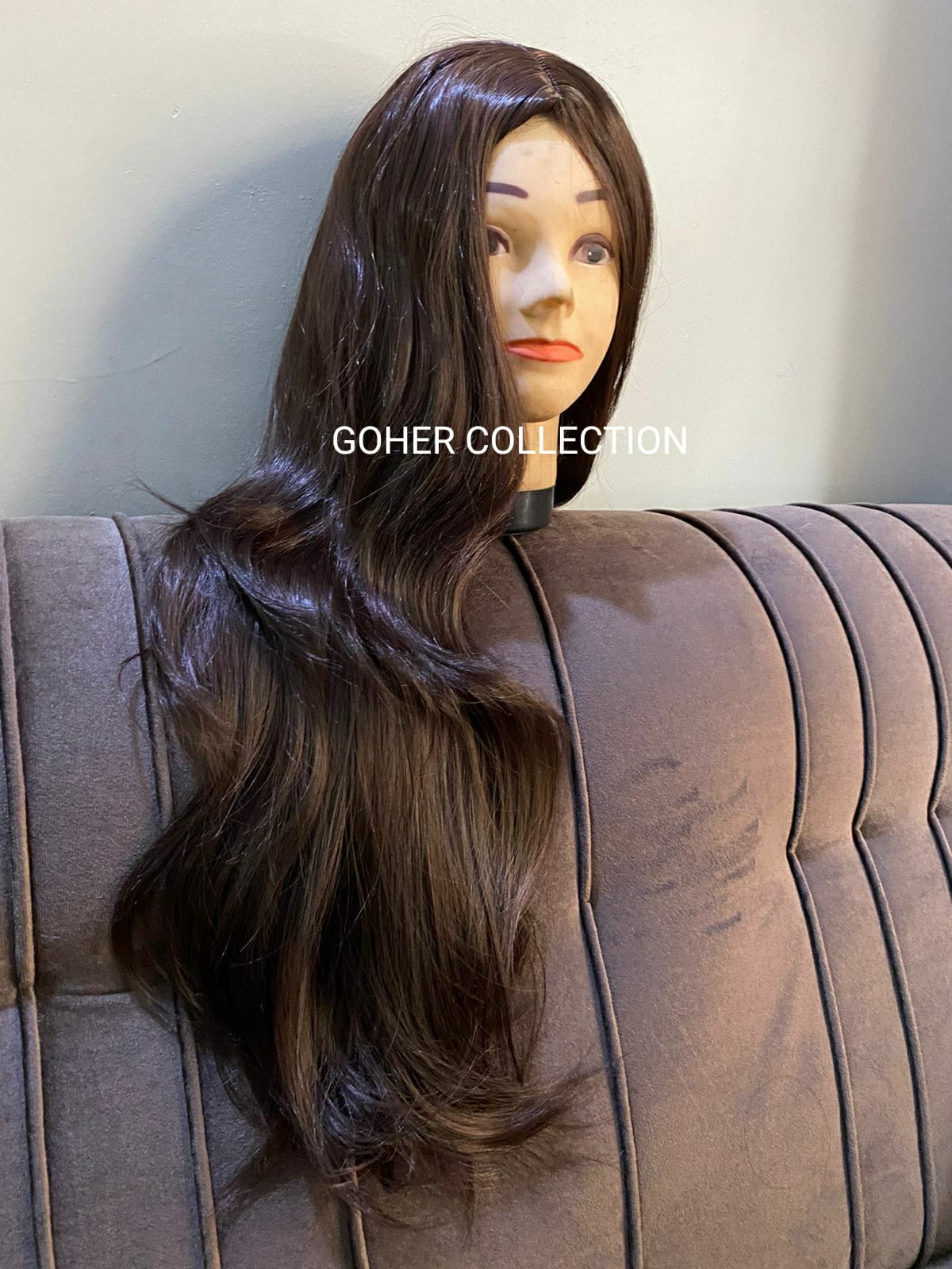 Full head hair style wig for girls and women's - medium brown