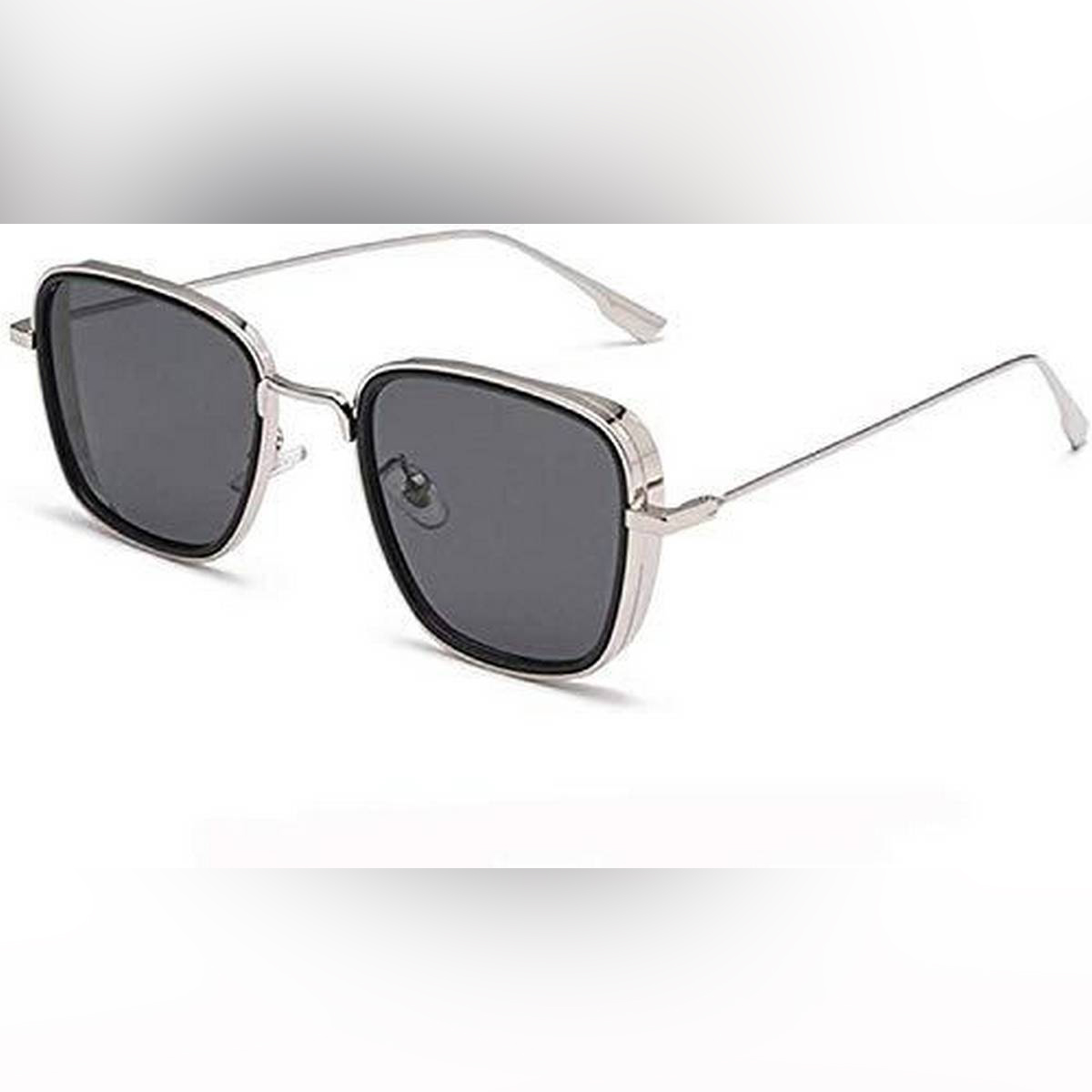 kabir singh steam punk square glasses men's aviator sunglasses uv400