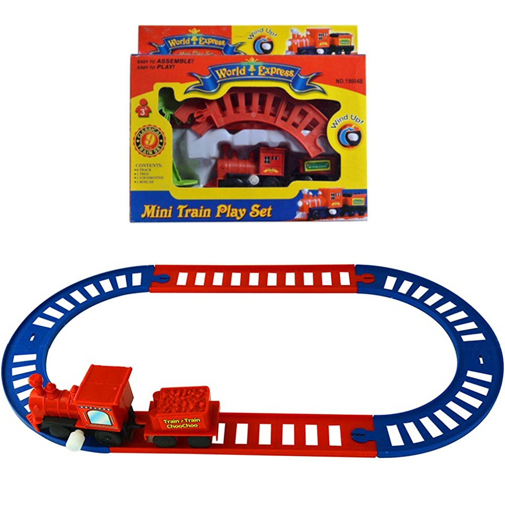 Windup Train Track Toy Play Set For Kids Boys Girls Baby Toys
