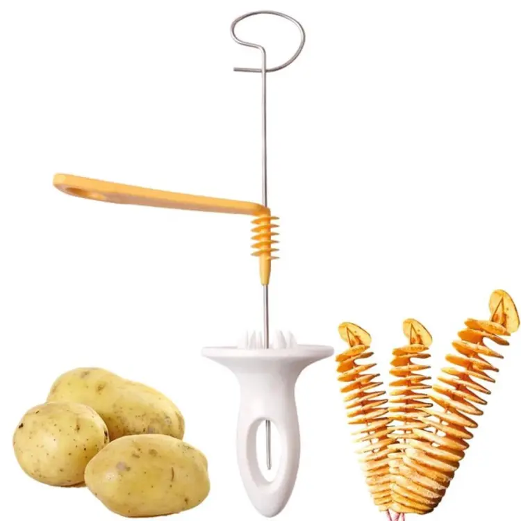 Tornado Potato Spiral Cutter Slicer Spiral Potato Chips 4spits Potato Tower  Making Twist Shredder Cooking Tools